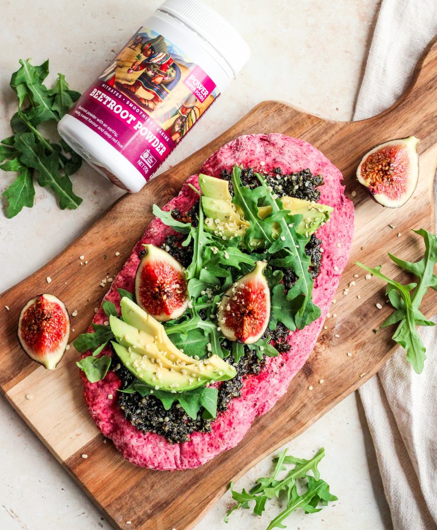 Beetroot Flatbread Vegan Pizza
