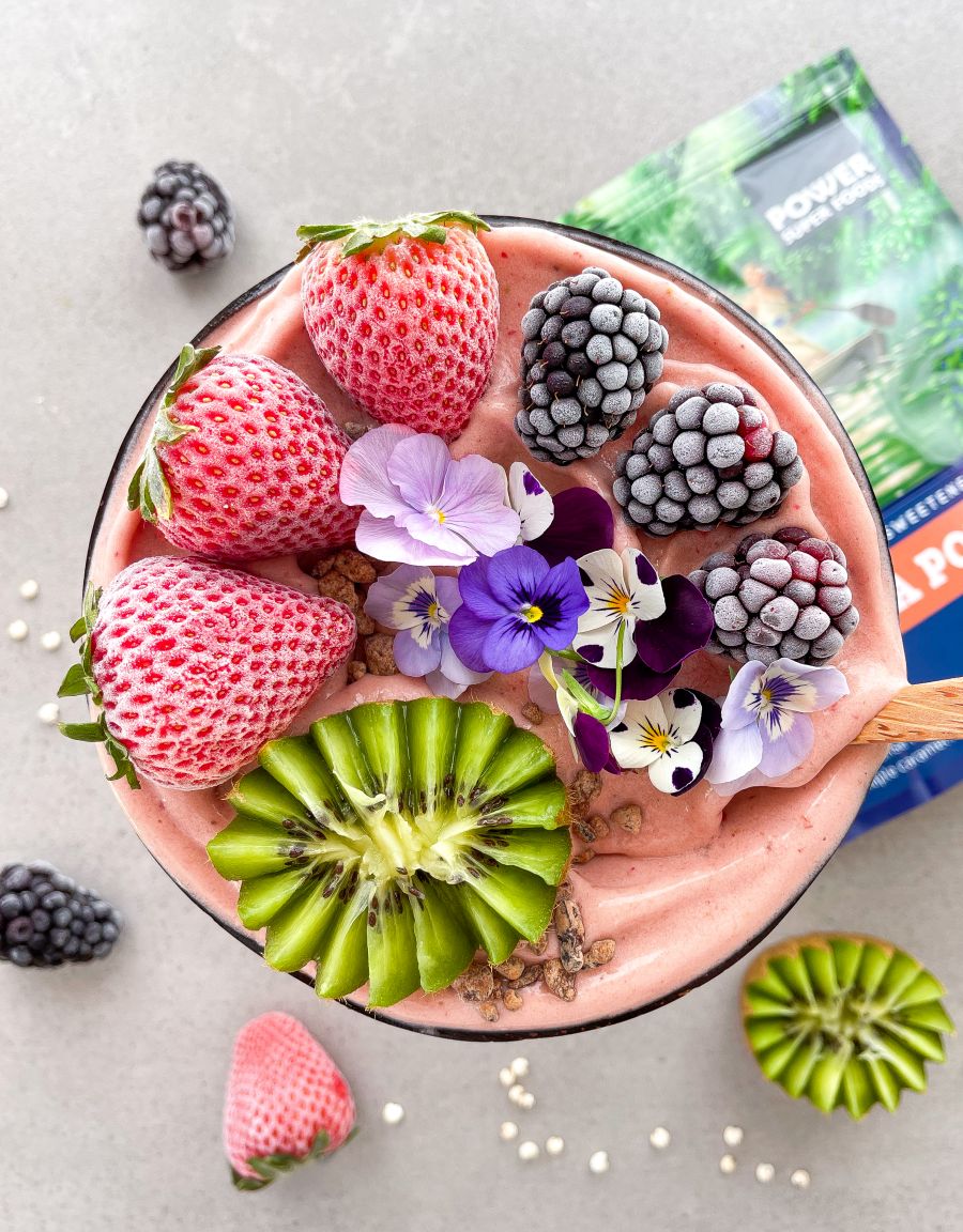 Lucuma Strawberry Nice Cream Bowl