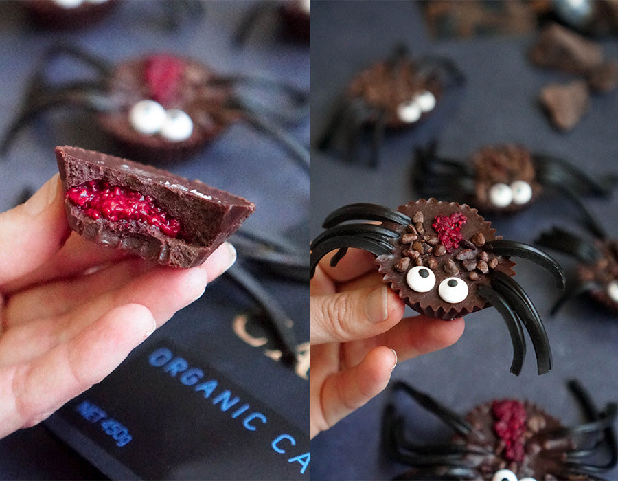 Spooky Spiders with Raspberry Beetroot Chia Jam