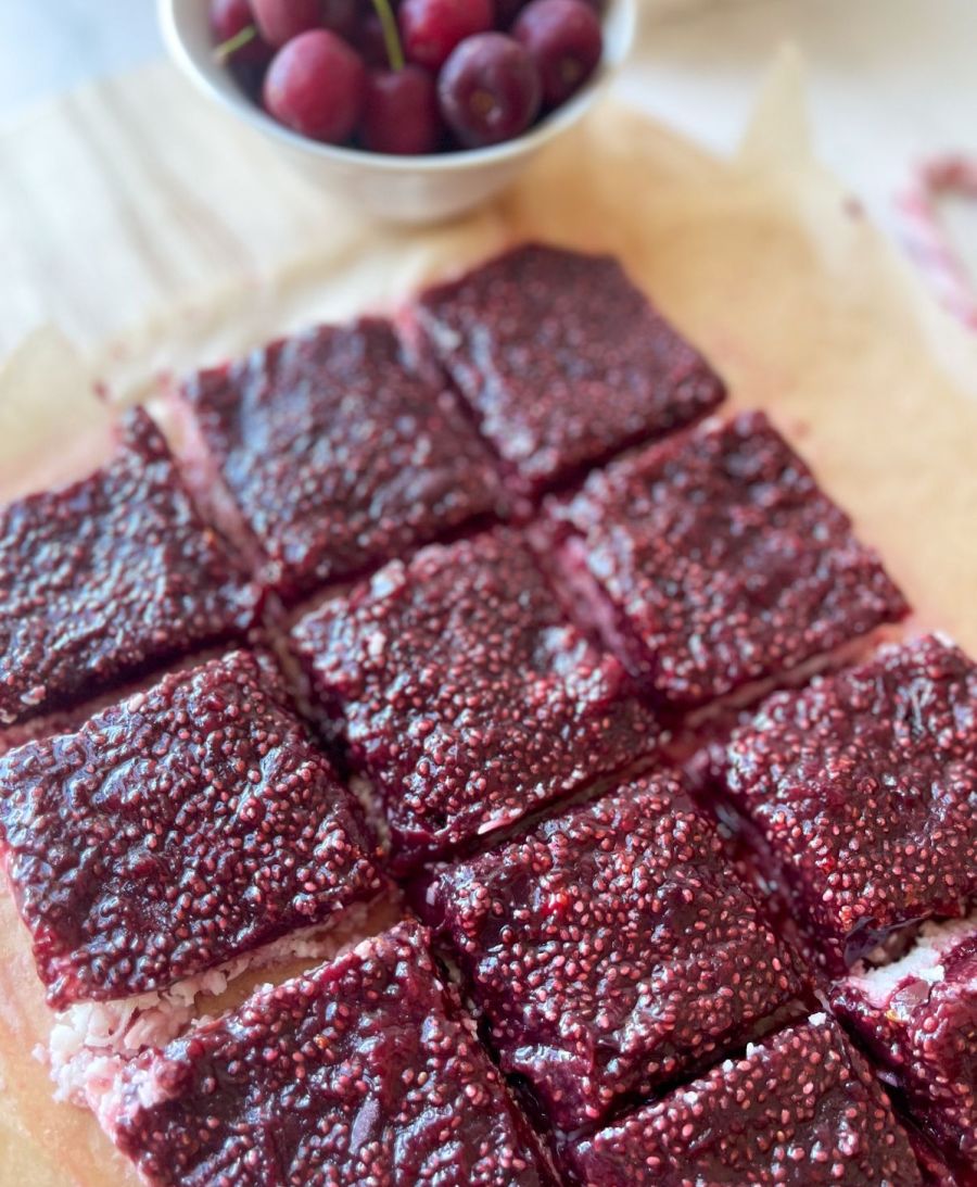 Cherry Chia Slice