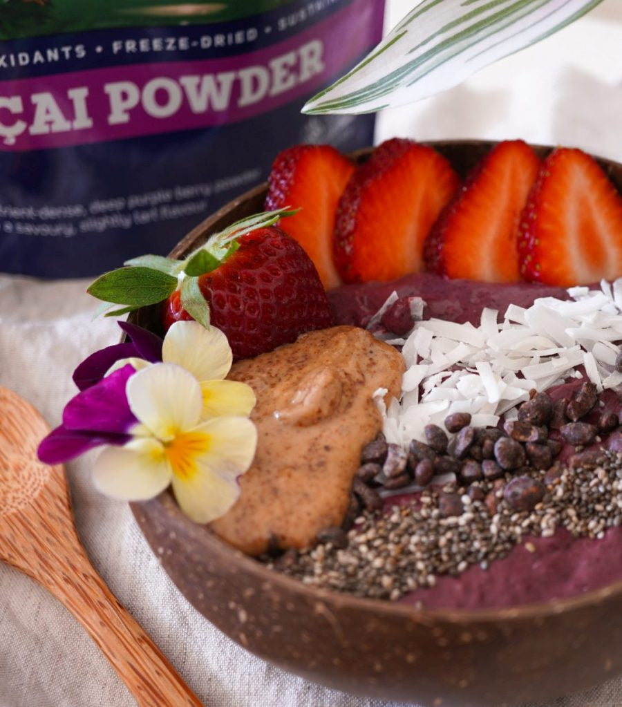 Chocolate Acai Superfoods Smoothie Bowl