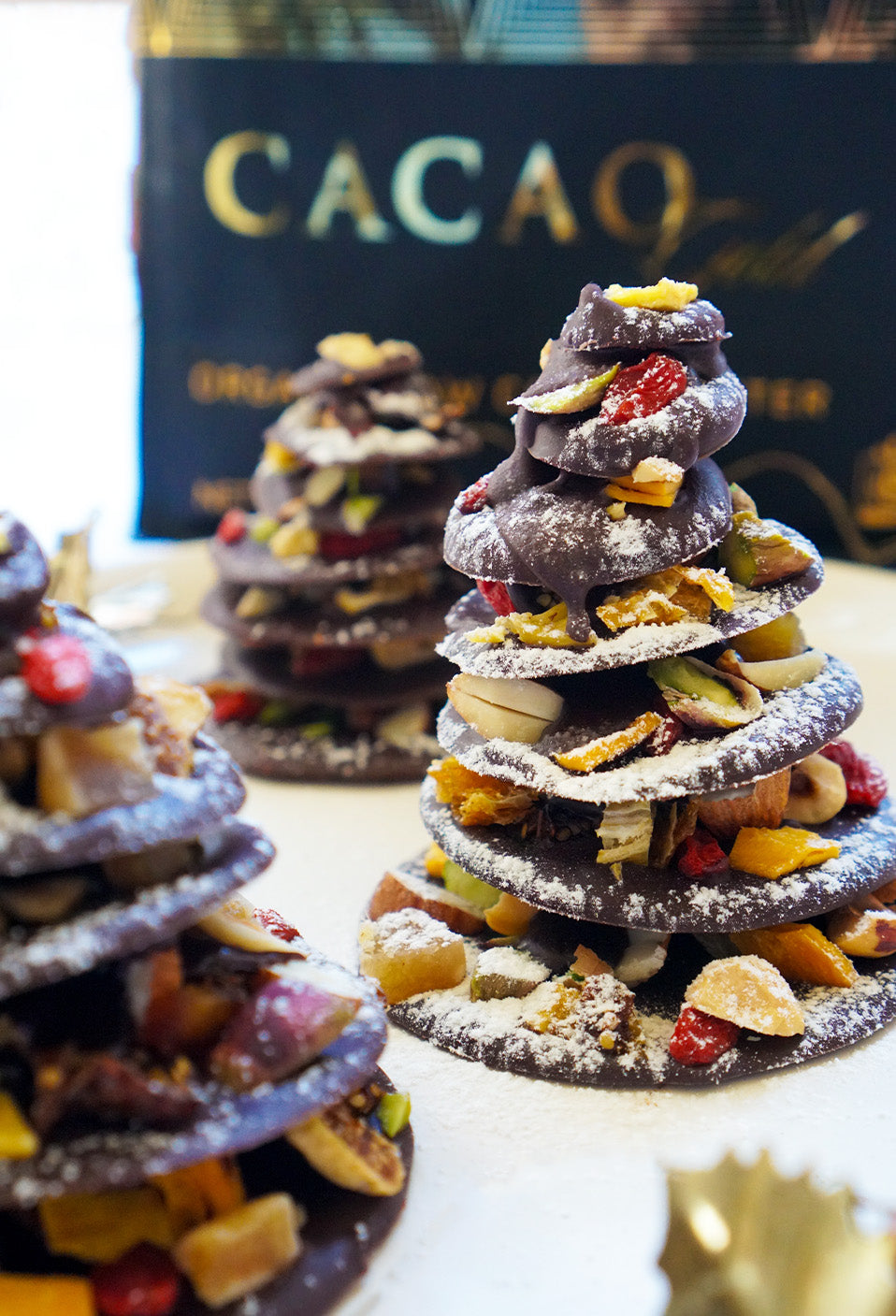 Dark Chocolate Christmas Trees