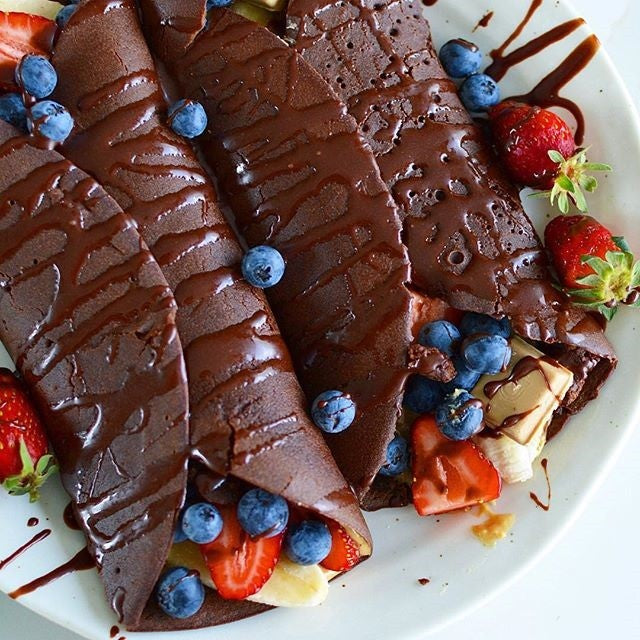 Chocolate Teff Crepes