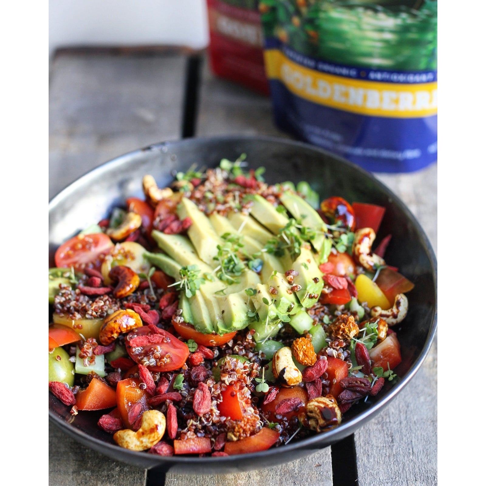 Quinoa and goldenberry salad